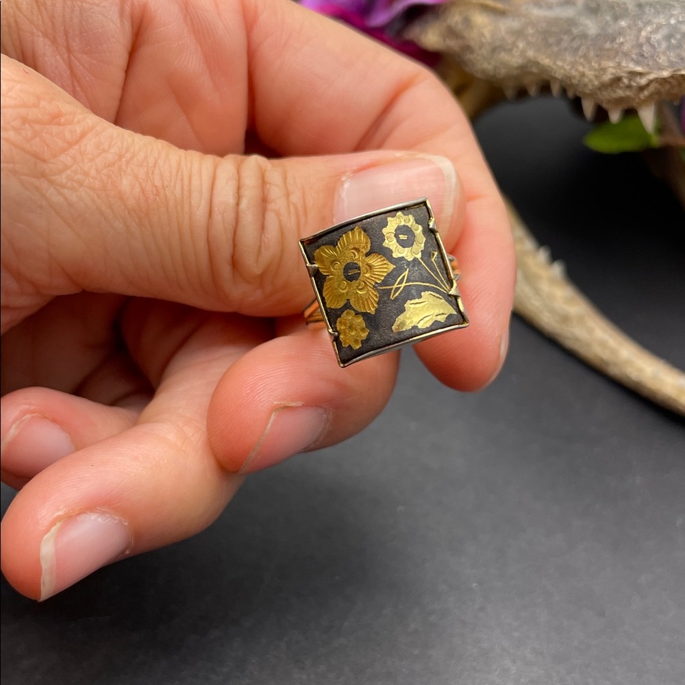 Damascene Adjustable Ring Vintage - image 4